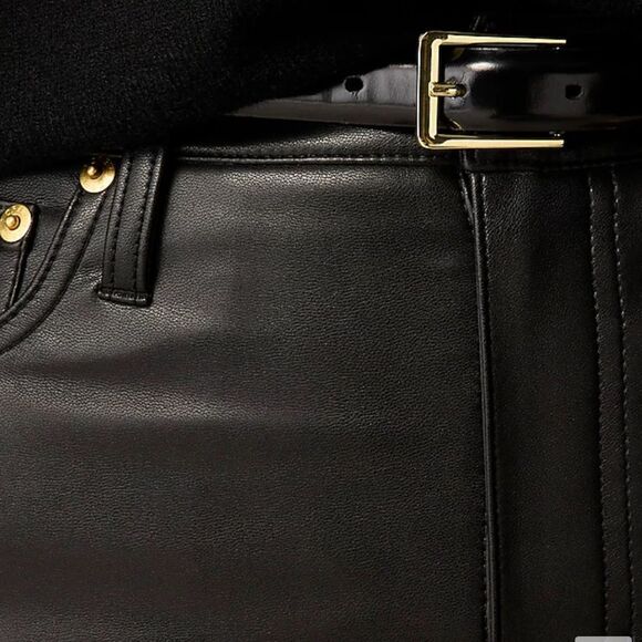 J Crew High-rise bootcut pant in faux leather Womens Size 36 Black‎ - Picture 13 of 13